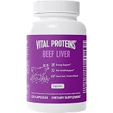 Vital Proteins Grass Fed Beef Liver, 120 Capsules | Grass-Fed Beef Liver, Supports Daily Nutrition, Desiccated Liver Supplement, 30 Servings