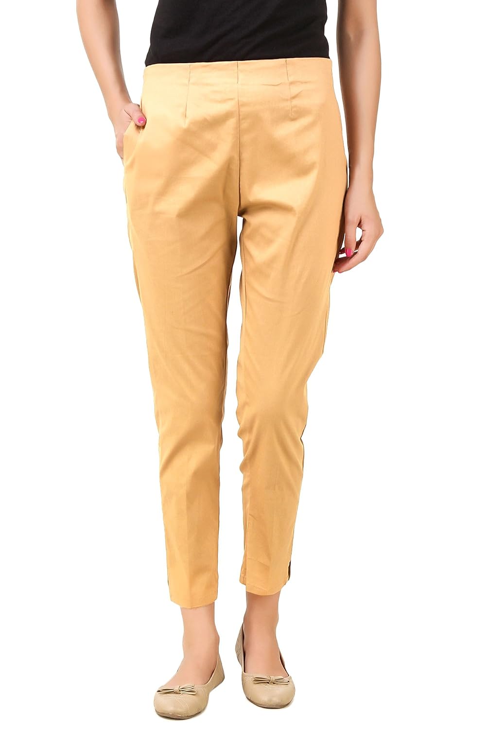 q-rious women's cotton lycra trousers/pants/chinos