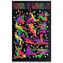 Zodiac Lovers Blacklight Poster - Authentic Blacklight-Reactive