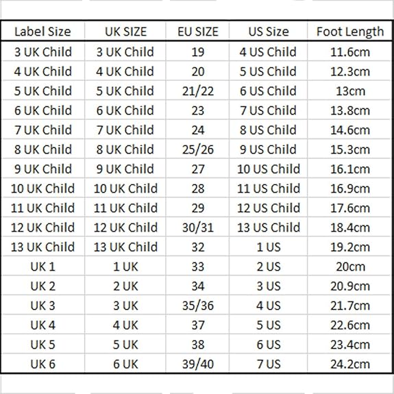 size 6 child in eu