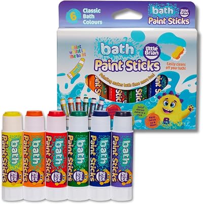Little Brian Bath Paint Sticks 6 Pack Bath Crayons Twist Up Mess Free