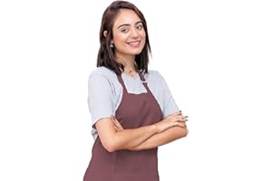 CALICOT Kitchen Apron for Men Women|Adjustable with Pocket Cloth Apron|Baking Banquet Cafe Chef Apron|Spring, Easter Decor BBQ Gift