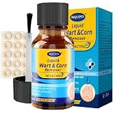 MQFORU Corn Removers for Toes &amp; Feet 15ml + 15 Pads, Liquid Corn Remover | 17% Salicylic Acid Formula Softens Corns &amp; Calluses. Use Twice Daily as Directed. Gentle on Skin. Latex Corn Pads Included