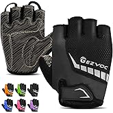 GEZVOC Cycling Gloves with Shock-Absorbing Pad, Extra Grip, Flexible Fit, Light Weight, Breathable for Men and Women Mountain Biking