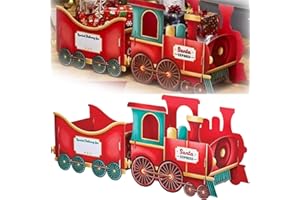Christmas Gift Train Decoration, Christmas Tree Train Presents, Gift Storage Home Decoration Container, Great for Mantel, Ent