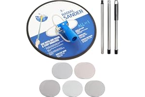 POWEKA 9 Inch Drywall Pole Sander – Wall Sander for Painting Prep, Adjustable Drywall Sanding Pole with Extension Handle, Ideal for Wall Finishing & Renovation Projects