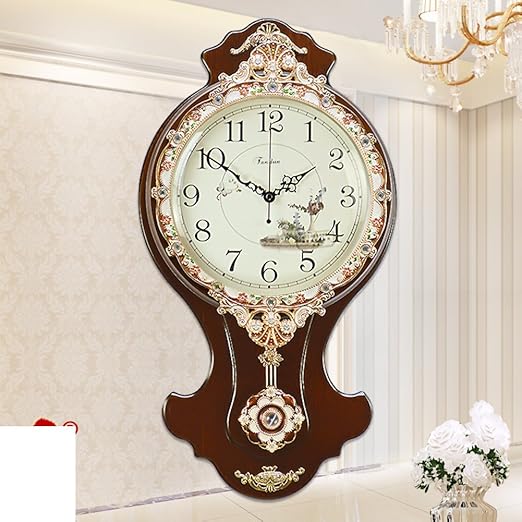 Amazon Com Yyl European Antique Living Room Silent Quartz Modern And Simple Swing Clock B 20inch Home Kitchen