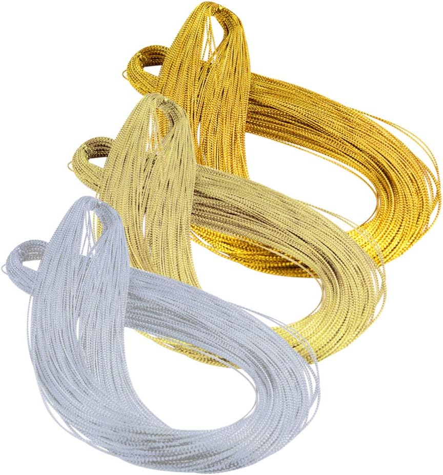 VOSAREA 3pcs Thread Cord Colorful for Christmas DIY Crafting Wrap Jewellery Making, Picture 1, 100*0.01 cm