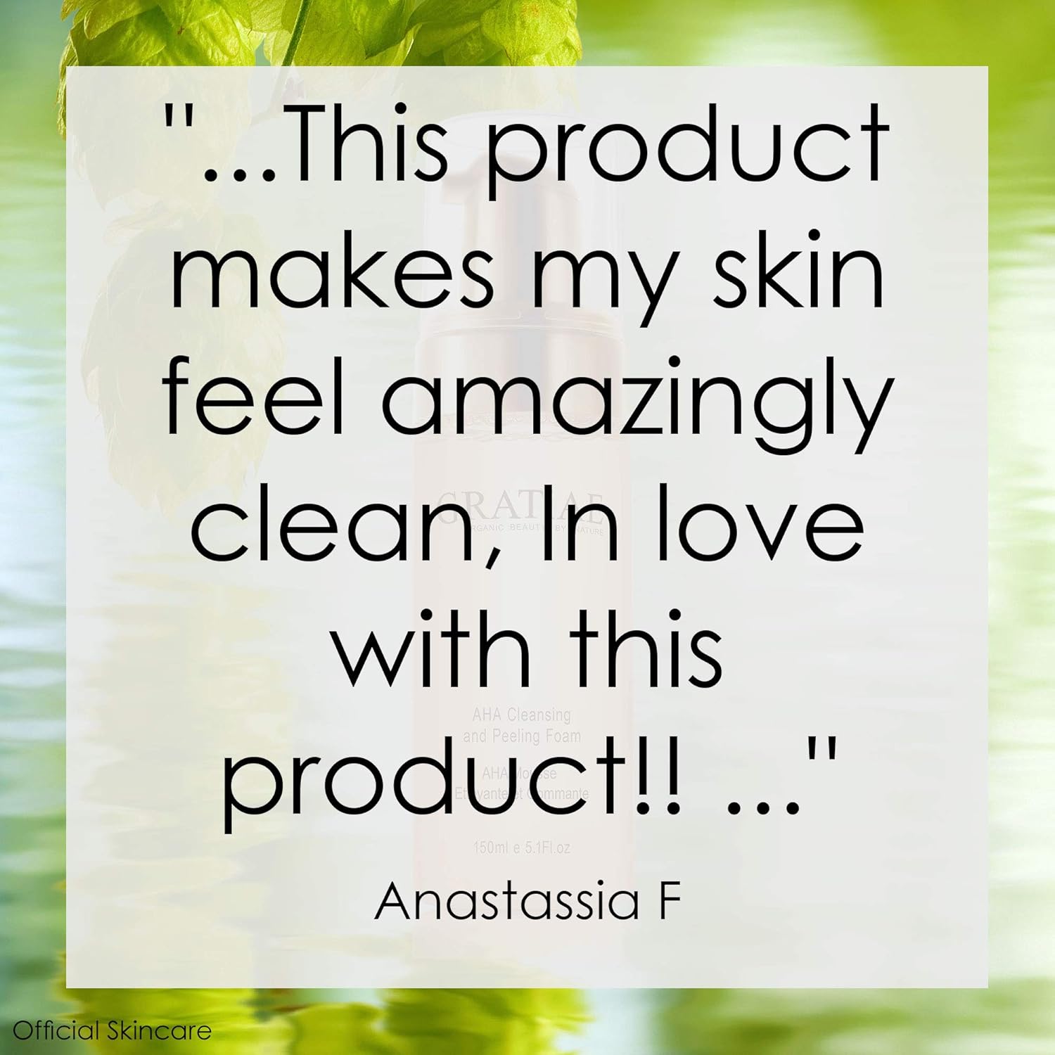 Gratiae organics, AHA Cleansing and Peeling Foam face wash, non-drying facial cleanser for sensitive, acne & allergy prone and all Skin Types, facial cleanser. 5.1 Fl. Oz : Facial Cleansing Creams : Beauty