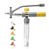 M MINGLE Mini Foam Cannon for Pressure Washer, Magnetic Foam Cannon with Dual Connector, Undiluted Foam Blaster with 5 Nozzle Tips, 1/4 Inch Quick Connect
