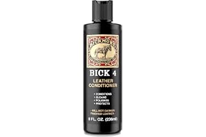 Bick 4 Leather Conditioner & Cleaner, Won't Darken Boots, Couch, Bags 8 oz | Made in USA, For Shoes, Furniture, Jackets, Auto Interiors, Apparel & Accessories