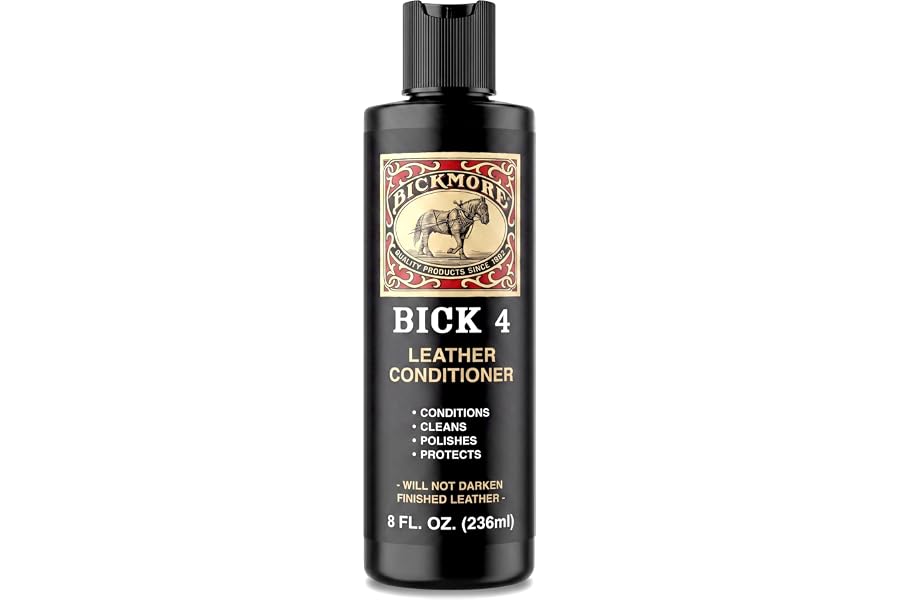 Bick 4 Leather Conditioner & Cleaner, Won't Darken Boots, Couch, Bags 8 oz | Made in USA, For Shoes, Furniture, Jackets, Auto