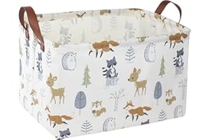 NTAOHAMPER Rectangular Storage Basket, Books Box, Gift Basket, Room Decor(Animal)