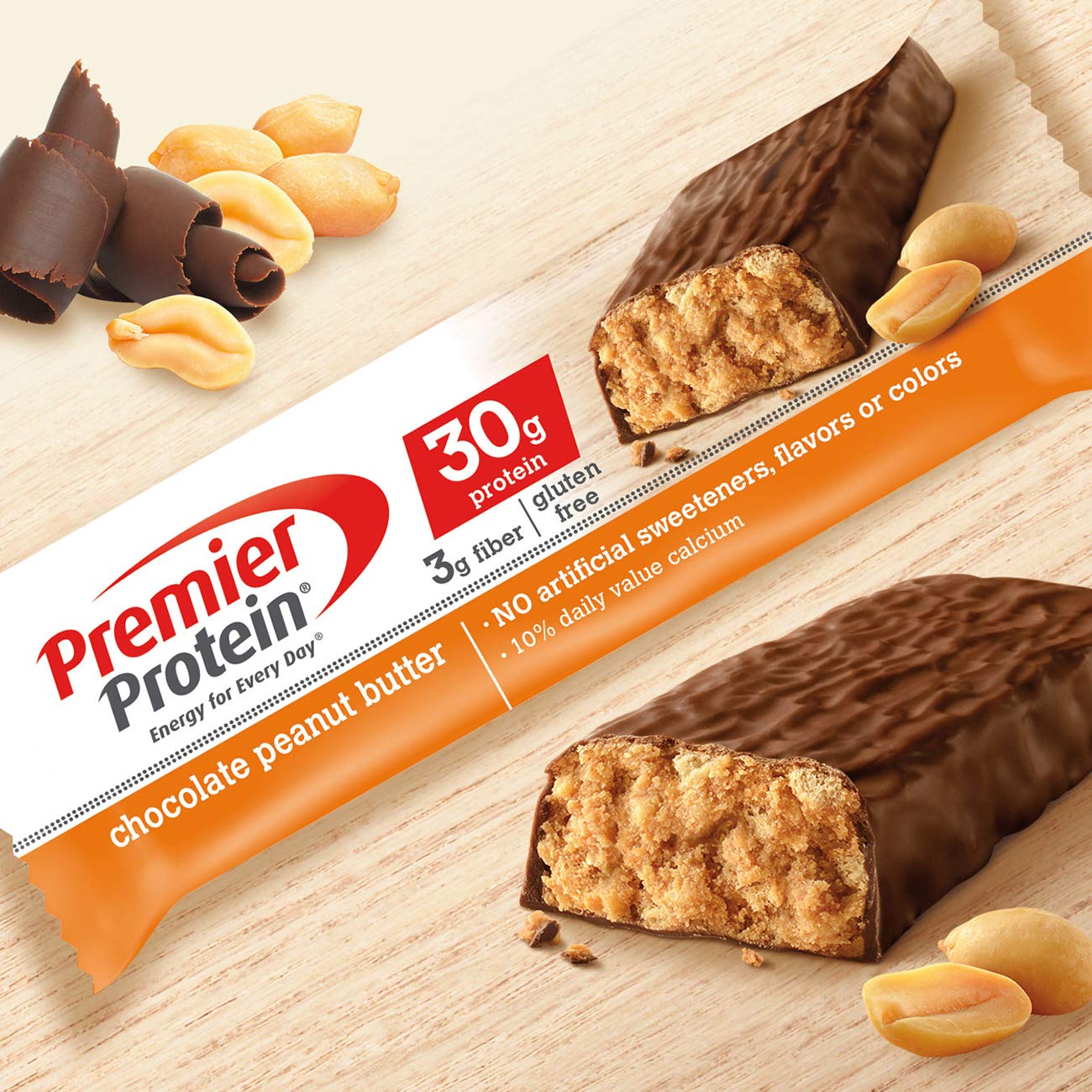 Premier Protein Nutrition Bar, Double Chocolate Crunch, 30g Protein, 2.