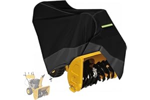 ZUYIYI Snow Blower Cover Heavy Duty 420D Polyester Snow Thrower Cover, Universal Size for Most Electric Two Stage Snow Blowers Waterproof UV Protection Windproof for Outside 47" L x 32" W x 40" H