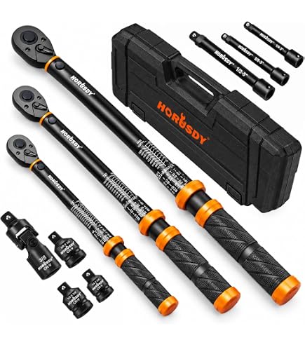DISEN 9PC Click Torque Wrench Set 1/4