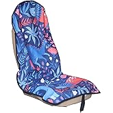 LoyaGour Car Seat Cover Protector Front Seats,for Gym Workout,Running,Swimming,Beach and Hiking,Waterproof Sweat Towel Bucket Seat Covers for Cars SUV Trucks (Dinosaur, 1Pcs)