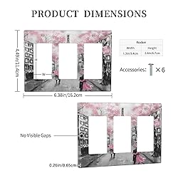 Paris Street Eiffel Tower Pink Floral Triple Rocker