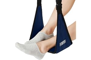 FOMYIN Airplane Footrest with No Feet Clashing Support Design, Portable Travel Foot Hammock to Relax Your Feet, Memory Foam Plane Foot Rest to Relieve Feet Soreness - Long Flights Essentials