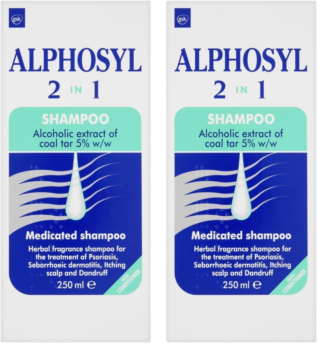 Alphosyl 2in1 Medicated Shampoo 250ml (2 PACKS) Amazon.co.uk Beauty