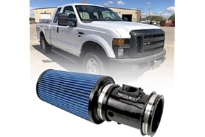 RULLINE 4" Air Intake System Air Intake Pipe with Oiled Filter Compatible with Ford F250 F350 F450 6.4L Powerstroke Diesel 2008-2010