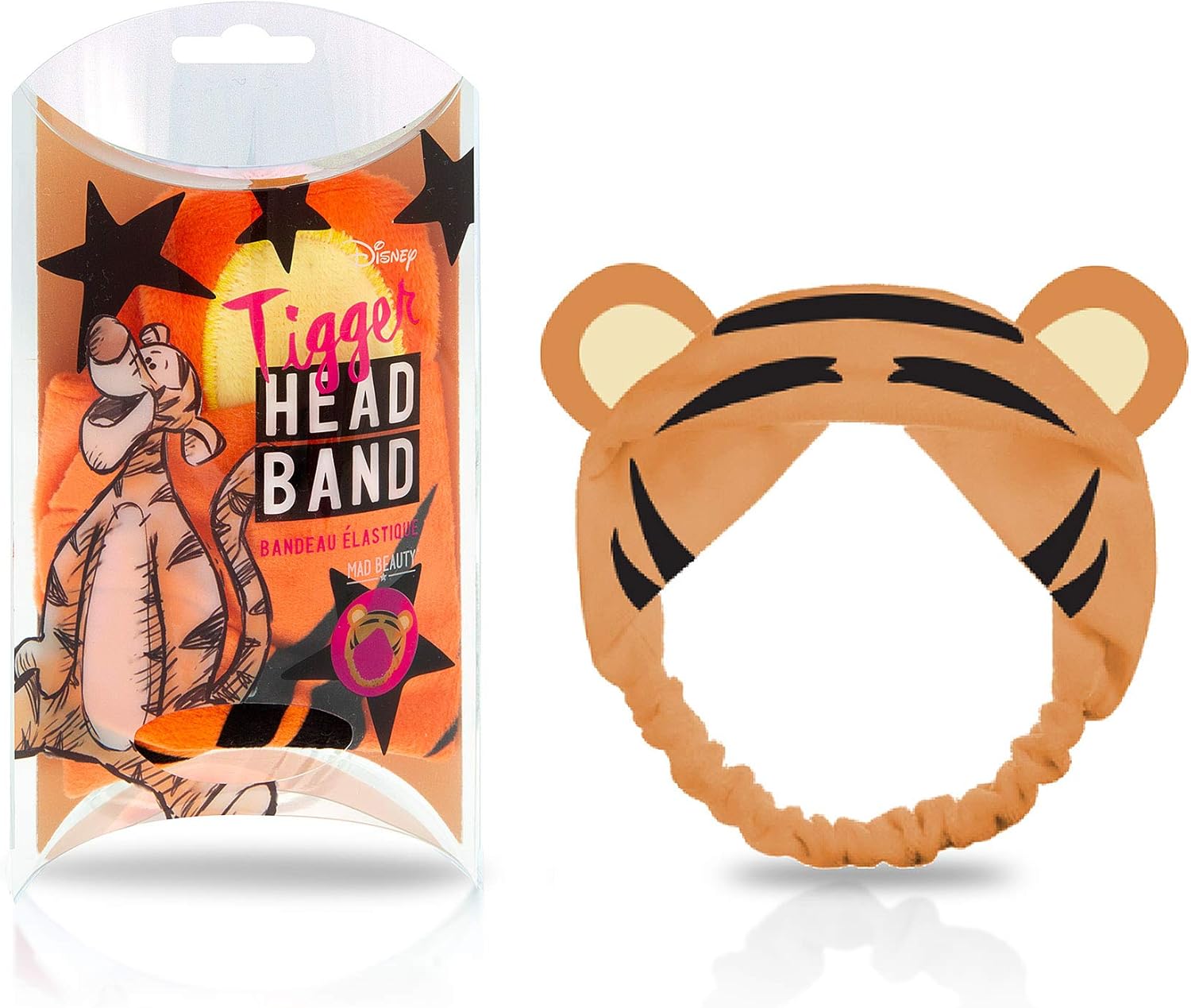MAD BEAUTY Disney Winnie the Pooh Tigger Make-Up Headband, Keeps Hair Neatly Tucked Away Out of Face, Comfortable