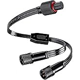 KarlKers Y-Splitter for Govee Permanent Outdoor Lights, Y-Shaped Extension Cable Compatible with Govee H705A H705B H705C, H706A H706B H706C, 3-Pin Power Cord (1 Female to 2 Male)