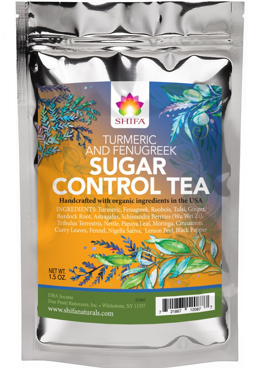 Shifa Sugar Control Tea (Turmeric and Fenugreek) Herbal Formula for
