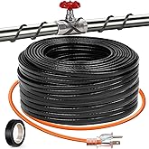 50FT（3FT-200FT） Pipe Heating Cable for Pipe Freeze Protection | Heat Cable for Water Pipes(Metal and Plastic), Pipe Heat Tape Keeps Water Flowing at -40&deg;F 5w/ft, 120V Plumbing fixture