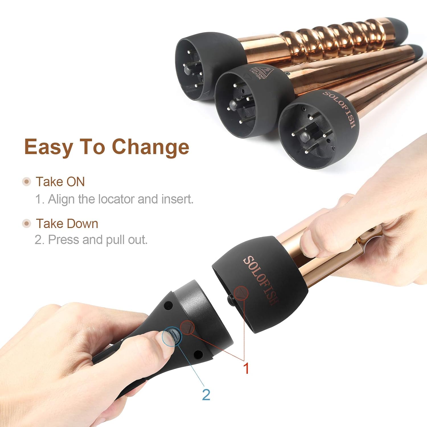 solofish hair curling iron