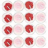 Sungmor 16 Pack Premium Scented Tea Light Candles, Soy Wax Tealights with Embossed Flower Decoration, Pink & Rose Color with Four Scents, Floral Candles for Relaxation, Home Decor and Gift