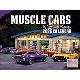 Muscle Car Calendar 2026 by Bruce Kaiser Monthly Wall 12 Month | American Made In The USA