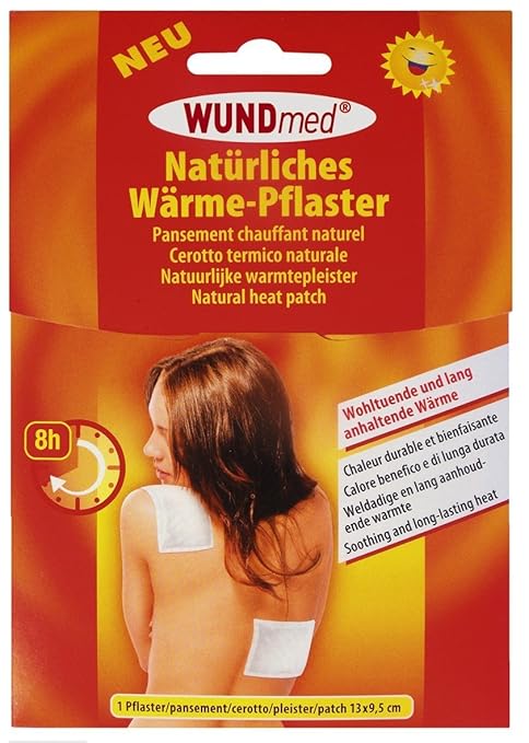 5 Stück Wärmepflaster - langanhaltende Wärme bis zu 8 Stunden, schmerzlindernd, muskelentspannend, hypoallergen - Maße: 13 x 