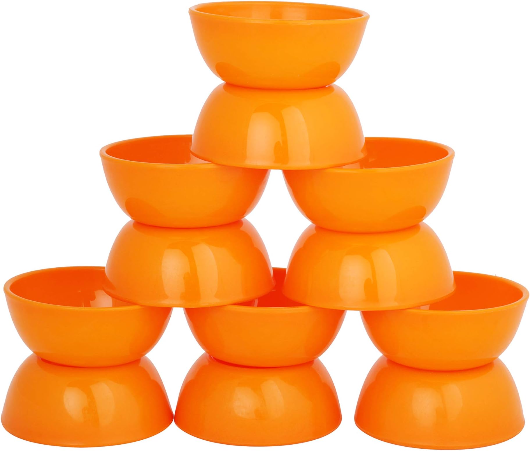 Mehul - Plastic,Microwave Safe, Unbreakable Set of 12 pcs| 100% BPA Free, Food Grade (Orange)
