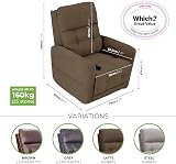 Fenetic Westminster Dual Motor Riser Recliner Chair Latte - USB, 25 Stone view 2