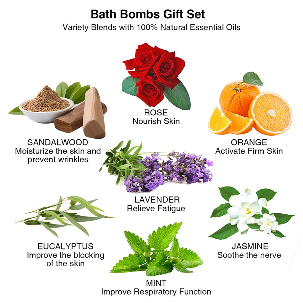 ESSORT Set Regalo Bombe da Bagno San Valentino Festa della Mamma, 9 × 60g Bath Bomb Handmade Creative Bath Salt Ball per Le Donne, Idea Regalo per Mamma e Fidanzata