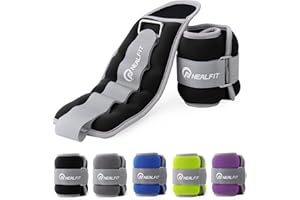 NEALFIT Ankle Weights for Men Women Kids, Leg Arm Wrist Weights with Adjustable Strap for Running, Gymnastics, Aerobics,Gym, Fitness