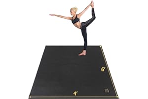 GXMMAT Large Yoga Mat 6'x4'/6'x6'/7'x5'(7mm/9mm), Extra Thick Workout Mats for Home Gym Flooring,Ultra Comfortable Non-Slip Quick Resilient Barefoot Wide Exercise Mat for Pilates,Stretching,Meditation