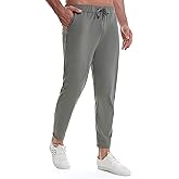 AbleTree Mens Stretch Travel Pants 27" Inseam Quick Dry Light Weight Sweatpants Workout Casual Joggers with Pockets