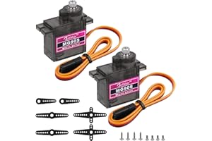 Beffkkip 2PCS MG90S 9g Micro Servo Motor Metal Gear for RC Robot Car Plane Helicopter Mini Servos for Arduino Project