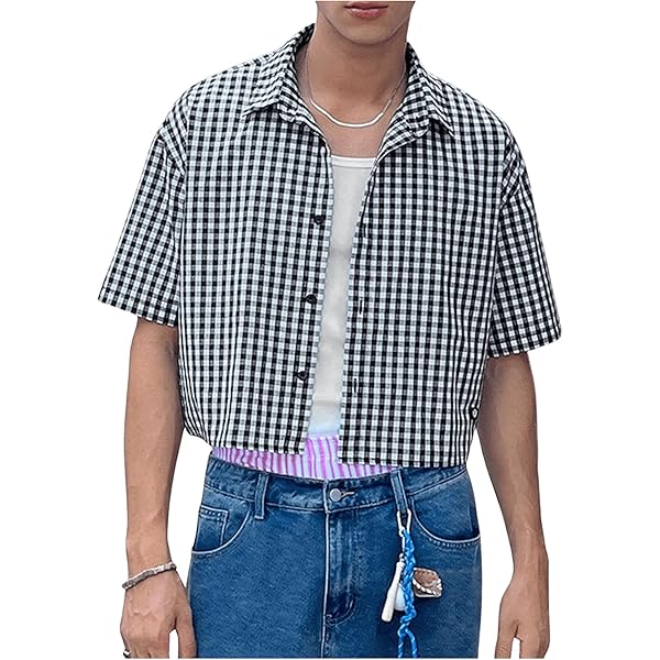 CROPPED SHRITS - graph plaid - サイズ０ CROPPED SHRITS - graph plaid - サイズ0
