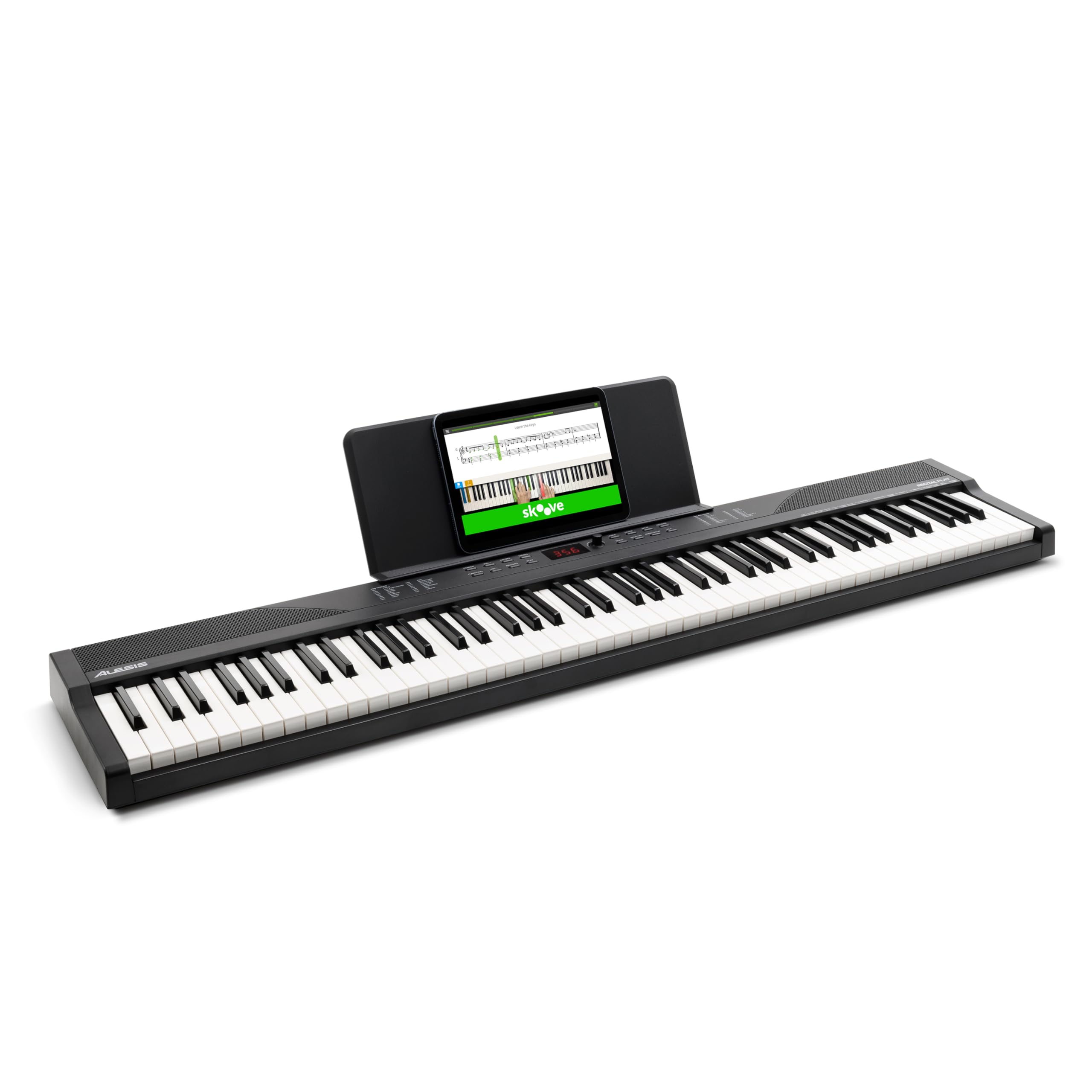 Alesis Keyboard Electric Piano with 88 Keys, 480 Sounds, Speakers, USB MIDI, Carry Case, Stand, Headphones, Pedal and Piano Lessons for Beginners (English Language Not Guaranteed]