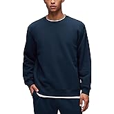 CRZ YOGA Cotton Fleece Lined Pullover Sweatshirts for Men - Crewneck Cozy Casual Athletic Daily Workout Sweat Shirt Tops