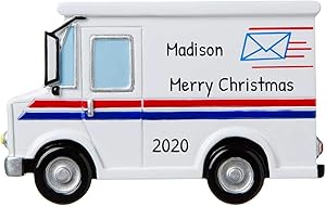 Personalized Postal Worker Christmas Tree Ornament 2020 - Postman Letter Carry Mail Holiday United States Service Parcel Office Coworker Profession New Job Online Shopper Year - Free Customization