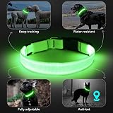 KOSKILL Light Up Dog Collar USB Rechargeable Waterproof Green M view 5