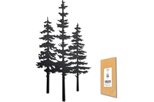 noxozoqm Metal Tree Wall Decor, Cabin Decor, Tree Decor, Rustic Wall Decor for Home Office Farmhouse Indoors and Outdoors Bla