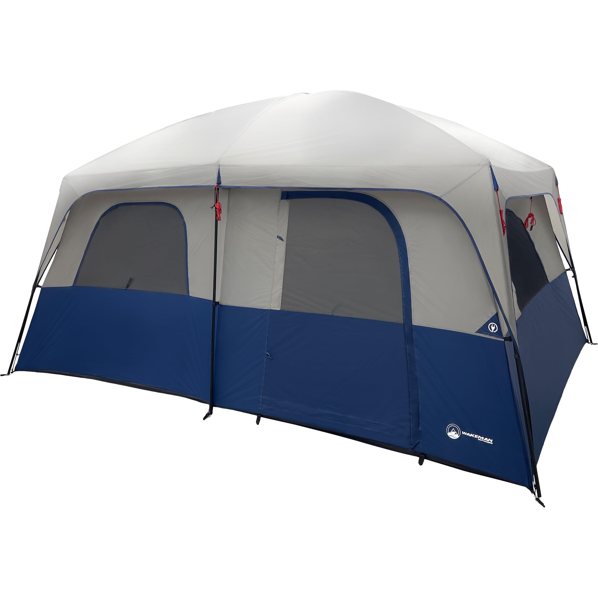 Photo 1 of ***STOCK PHOTO FOR REFERENCE ONLY***10 Person Camping Tent - Large Outdoor Tent with Room Divider and Rainfly - Family Camping House with 2 Doors and 4 Screen Windows by Wakeman Outdoors (Navy)