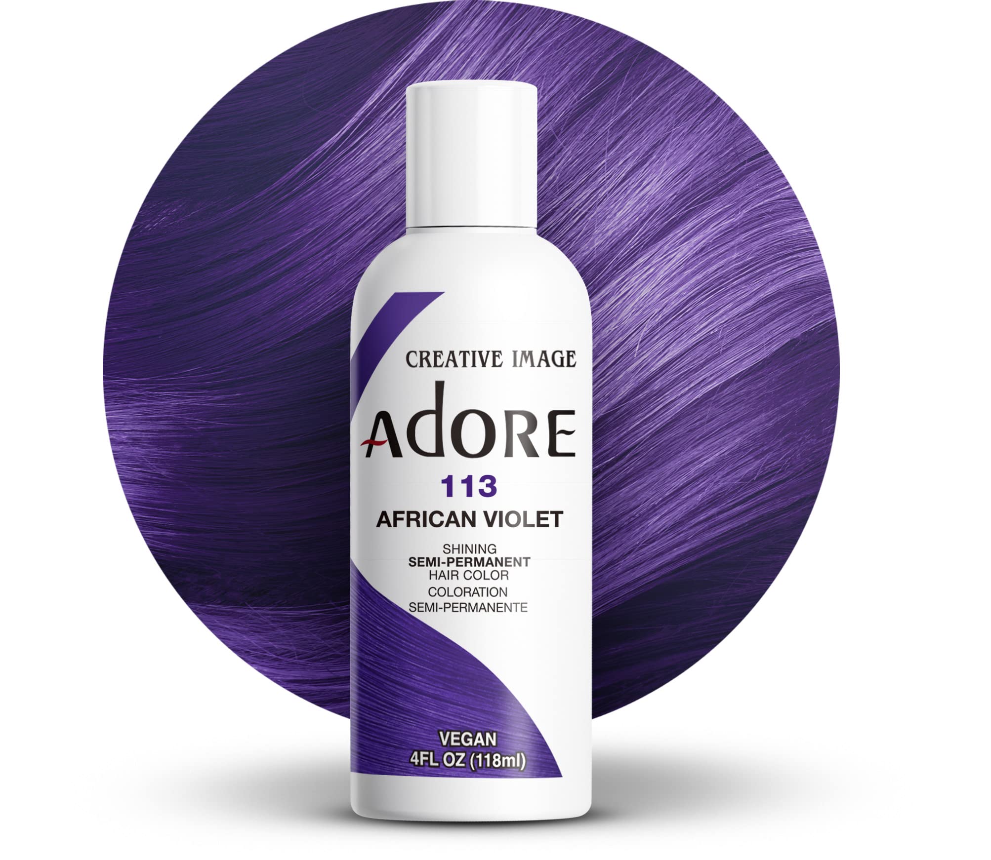 Adore Shining Semi Permanent Hair Colour, 113 African Violet