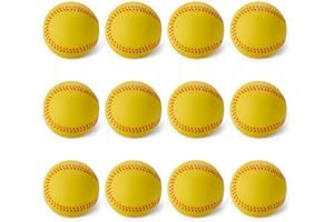 �鶹�� Basics Foam Training Baseballs, 2.68-inch, 12-Pack with Mesh Storage Bag, for Indoor Practice and Safe Play