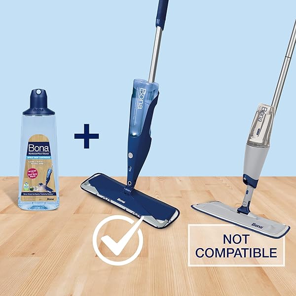BONA HARDWOOD FLOOR CLEANER SPRAY MOP CARTRIDGE – 34 FL OZ – UNSCENTED – REFILLABLE – RESIDUE-FREE FLOOR CLEANING SOLUTION FOR BONA SPRAY MOPS FOR WOOD FLOORS